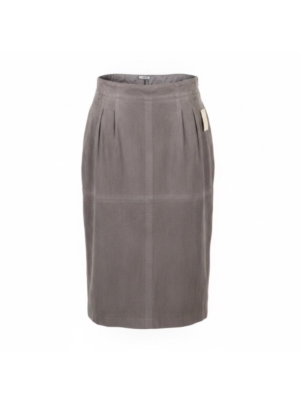 Evan Davies Womens Taupe Faux Suede Mid-Length Skirt Sz 12